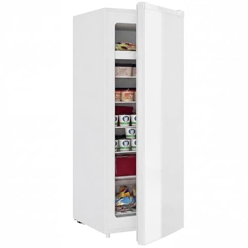 HOMCOM 7.0 Cu.Ft Upright Freezer Convertible Refrigerator/Freezer White