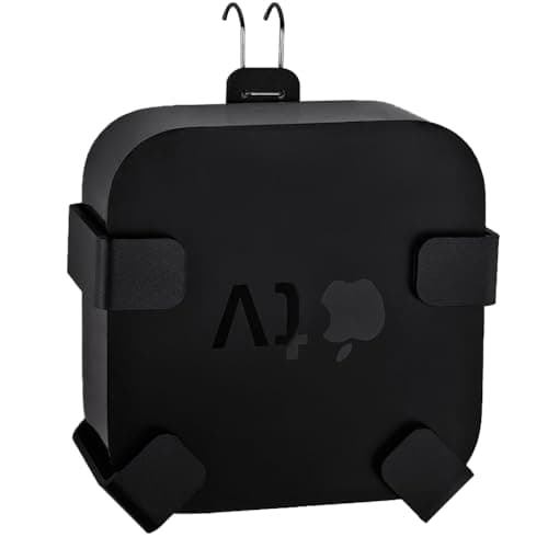 IFCASE Metal Wall/Under Desk/Back of TV Mount Compatible with Apple TV All Generations (Including All 4K Models) (Black)