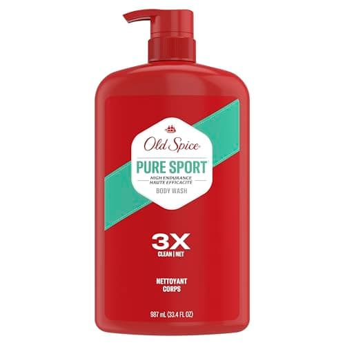 Old Spice High Endurance Body Wash for Men, 24/7 Shower Fresh, Refreshing Lather, Legendary Scent, Pure Sport Plus, 987 mL
