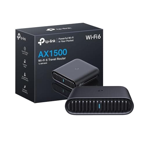 TP-Link Roam 6 AX1500 Wi-Fi 6 Travel Router (TL-WR1502X)- Portable VPN Router for Hotel WiFi, Cruises & RVs, WireGuard/OpenVPN, USB Tethering, Captive Portal, Gigabit Ports, USB-C Powered