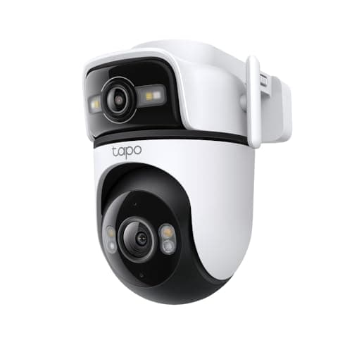 Tapo Outdoor Dual-Lens Wi-Fi Security Camera, 2K 3MP Pan/Tilt, AI Detection, 165° Wide-Angle + Telephoto Lens, Night Vision, 2-Way Audio, Ethernet Support, Works with Alexa & Google Home (Tapo C545D)