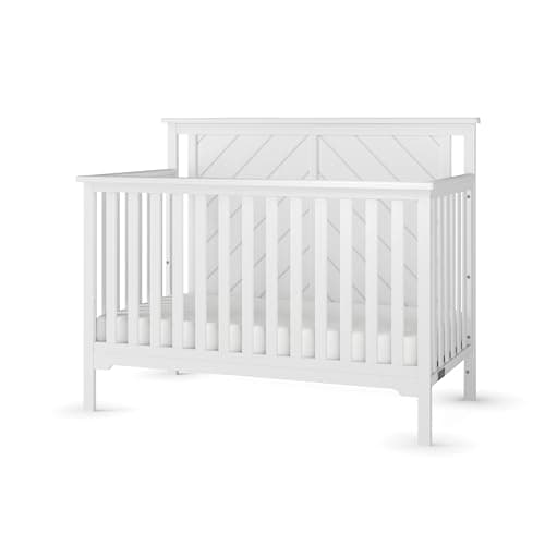 Child Craft Hampton Flat Top Convertible Crib (Matte White)