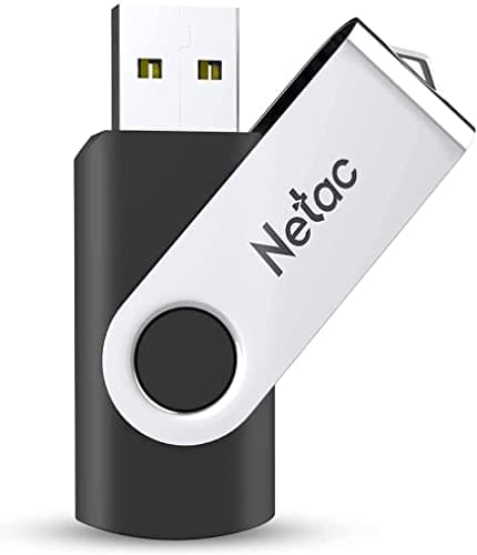 Netac 64GB USB Stick USB 3.2 Flash Drive, Up to 100MB/s, Thumb Drive for Data Storage, Pen Drive with Swivel Design, Memory Stick for External Storage Data/Computer/PC/Laptop/Sound
