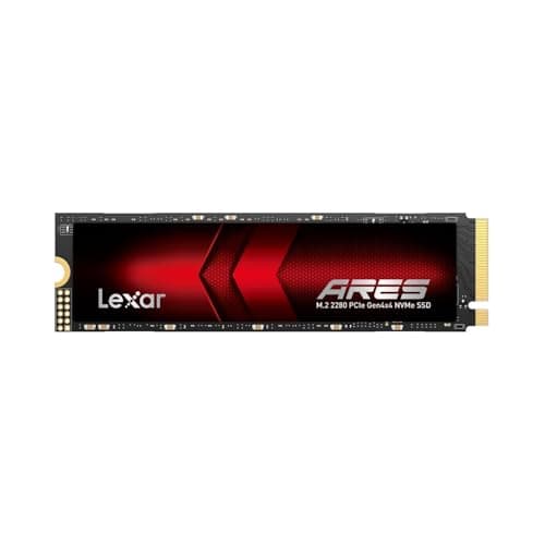 Lexar ARES 1TB SSD, M.2 2280 PCIe Gen4x4 1.4 Internal NVMe SSD, Up to 7,400MB/s Read & 6,500MB/s Write, Internal Solid State Drive for PS5, PC, Laptop, Gamers, Creators, Professionals