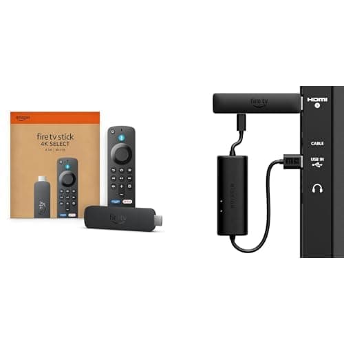 Amazon Fire TV Stick 4K Select with Made for Amazon, USB-C Power Cable (eliminates the need for AC adapter)