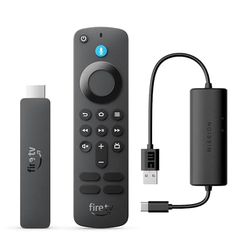 Amazon Fire TV Stick HD (newest model) bundle with Made for Amazon, USB-C Power Cable (eliminates the need for AC adapter)