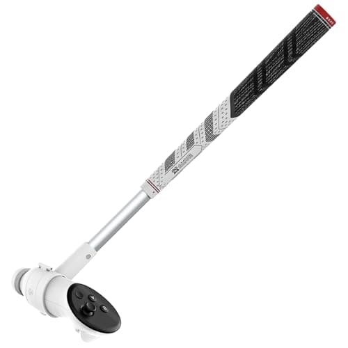 AMVR Golf Club Attachment Compatible with Quest 3/Quest 3s Accessories, Non-Slip VR Handle Grip for Golf +, 80 Degree Design Keep Tracking (for Right Controller)