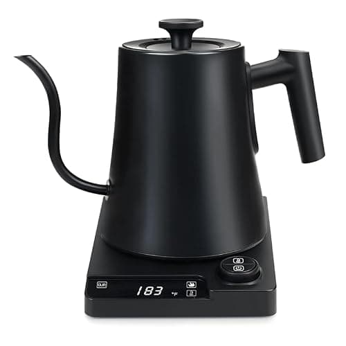 VICBINLY Gooseneck Electric Kettle, Tea Kettle for Boiling Water, Hot Water Boiler Heater for Pour Over Coffee, Temperature Control, Keep Warm 8 Hours, Temperature Control, Black