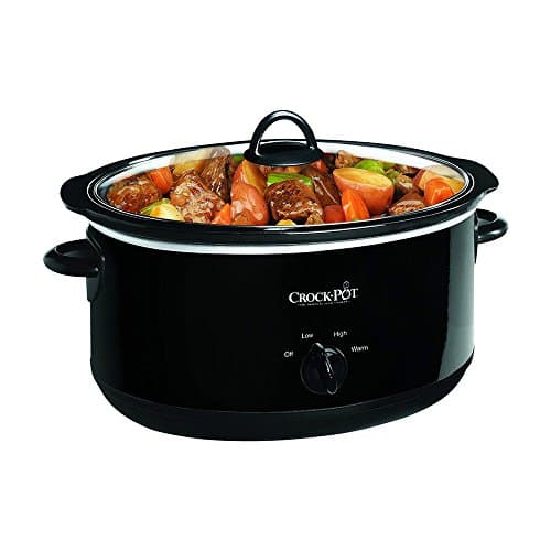 Crock-pot Oval Manual Slow Cooker, Black, 8 quart (SCV800-B)