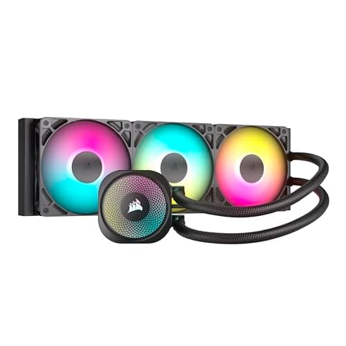 CORSAIR Nautilus 360 RS ARGB Liquid CPU Cooler – 360mm AIO – Low-Noise – Direct Motherboard Connection – Daisy-Chain – Intel LGA 1851/1700, AMD AM5/AM4 – 3X RS120 ARGB Fans Included – Black