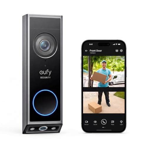 eufy Security Video Doorbell E340 (Battery Powered), Dual Cameras with Delivery Guard, 2K Full HD and Color Night Vision, HomeBase S380 Compatible, No Monthly Fee