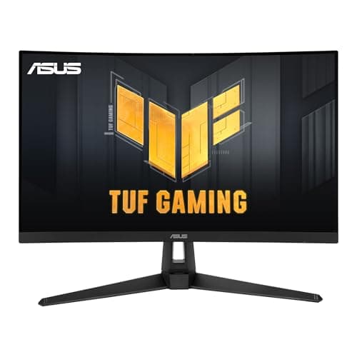 ASUS TUF Gaming VG27VH1B 27? Curved Monitor, 1080P Full HD, 165Hz (Supports 144Hz), Extreme Low Motion Blur, Adaptive-sync, FreeSync Premium, 1ms, Eye Care, HDMI D-Sub, Black