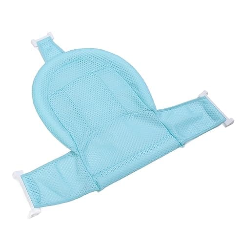 Baby Bathtub Support Net Seating Support Shower Mesh Mat Thicken Soft Bath Support Net for Infant Newborn (Light Blue)