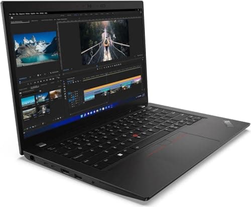 Lenovo Thinkpad L14 Gen3 14" FHD Laptop - AMD Ryzen 5 Pro 5675U, 16GB RAM, 256GB SSD, Windows 11 Pro (with Microfiber Cloth) - Black (21C6X01200) (Renewed)