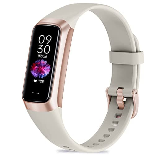 Zeacool Fitness Tracker with 24/7 Heart Rate, Blood Oxygen Blood Pressure Sleep Monitor, Activity Trackers IP68 Waterproof,Pedometer Step Calorie Counter Health Smart Watch for Women Men (Beige)