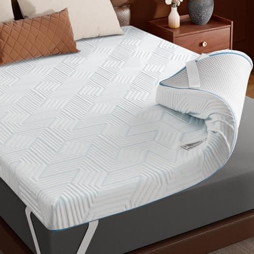 BedStory 4 Inch Queen Size Mattress Topper, High Density Memory Foam Bed Pad for Back Pain Relief, Cooling Skin-Friendly Cover, No Odor, CertiPUR-US Certified