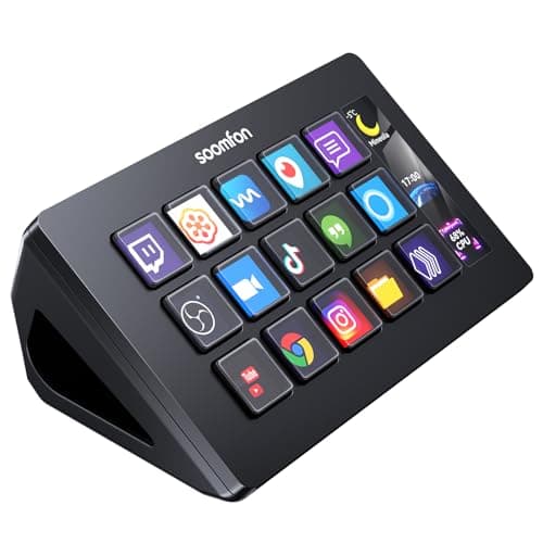 SOOMFON Stream Controller Studio Control Deck 15 Macro Keys and Dashboard