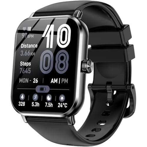Smart Watch for Men Women, 1.83" HD Touchscreen Fitness Tracker, Bluetooth Notifications/Calls, 130+ Sport Modes, 24/7 Heart Rate & Sleep Monitor, 5 ATM Water-Resistant Smartwatch for iOS Android