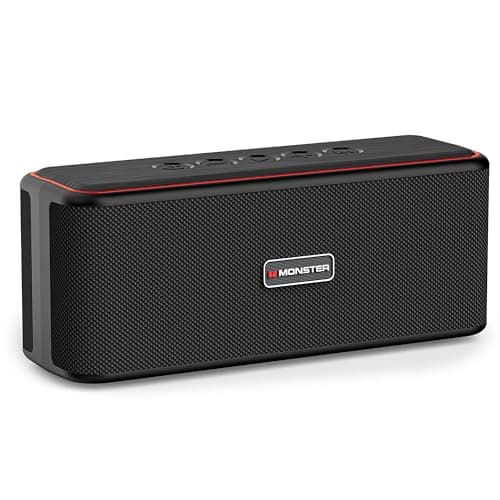 Monster Shock Plus Portable Bluetooth Speaker, Bluetooth 6.0 Speaker,40W Dual Speaker, Deep Bass,20H Playtime, Support AUX/TF Card,IPX6 Waterproof,TWS pairing for Outdoor/Home/Party/Travel, Gift Ideas