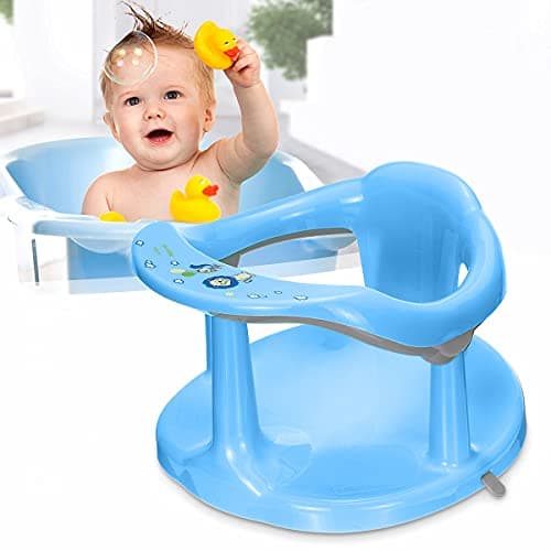 Baby Tub Chair Seat，Baby Bath Seat for Tub Sit Up，Shower Chair，Newborn Bath，Infant Cute Bathtub Support，with Backrest Support and Suction Cups Seats for Babies (Blue)