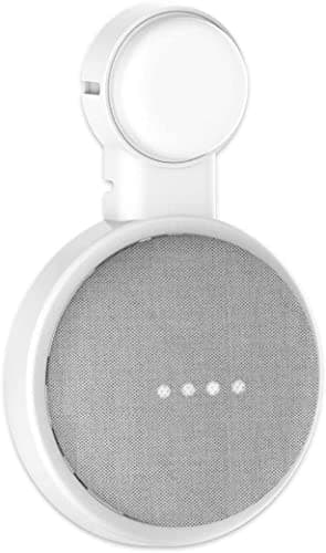 SPORTLINK Outlet Wall Mount for Google Nest Mini 2nd Gen & Home Mini 1st Generation, 2 in 1 Space Saving Wall Mount Stand Holder Hanger, Google Home Nest Mini Accessories for Smart Speaker -White