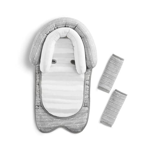 Munchkin Brica XtraGuard Head Support & Strap Cover for Baby Car Seats with Silver-Ion Technology, Dots