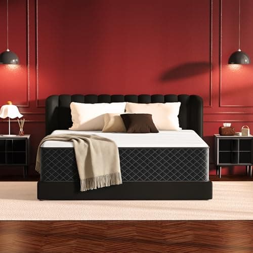 Queen Size Mattress 12 Inch Hybrid, Medium Firm, Memory Foam & Pocket Springs, Pressure Relief, Safe Materials, CertiPUR-US Certified, Mattress Queen in a Box