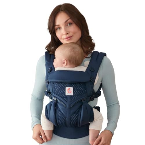 Ergobaby Carrier, Omni Classic (Formerly Omni 360) All Carry Positions Baby Carrier with Cool Air Mesh, Midnight Blue