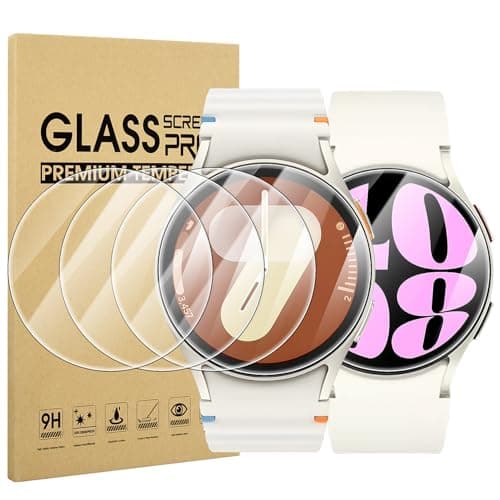 Suoman 4-Pack for Samsung Galaxy Watch 8/7/6/5/4 40mm Screen Protector, [Perfectly Fit] 9H Hardness Ultra-thin HD Clear Anti-Scratch Tempered Glass for Galaxy Watch 8/7/6/5/4 (40mm)