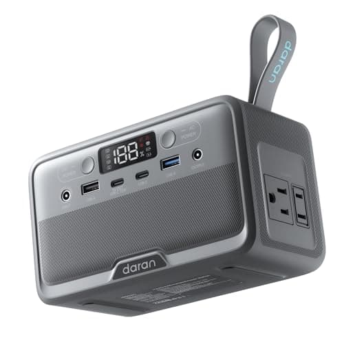 Portable Power Station 100W (200W Peak), 89.6Wh LiFePO4 Battery, Flight-Approved Solar Power Bank with AC Outlet, 1.2H Fast Charging, 7-Port Generator for Laptop, Camping (Solar Panel Optional)