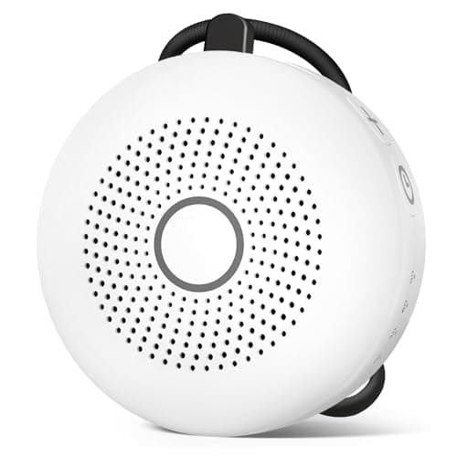 Sleepbox Portable White Noise Machine 30 Soothing Sounds Rechargeable Battery Small for Travel 32 Volume Control Noise Canceling Sleep Machine Sound Therapy for Baby Kids Adults (White)