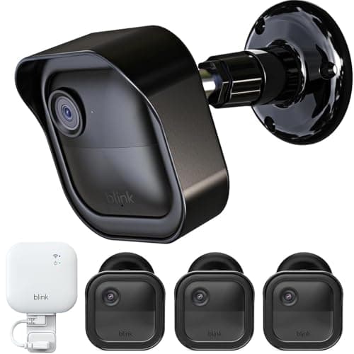 All-New Blink Camera Mount for Outdoor 4/2K+, 3 Pack Protective Cover and 360 Degree Adjustable Mounting Bracket, Blink Sync Module Outlet Mount (Black)