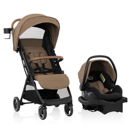 Evenflo Otto+ Travel System w/LiteMax Infant Car Seat - Caramel Tan