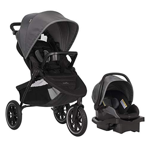 Evenflo Folio 3 Wheel Jogging Travel System Stroller + Infant Car Seat - Avenue Grey