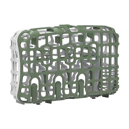 Dr. Brown's Dishwasher Basket for Small Baby Bottle Parts, Pacifiers, and Accessories, Clean, Store and Organize Newborn Essentials, BPA free, Green
