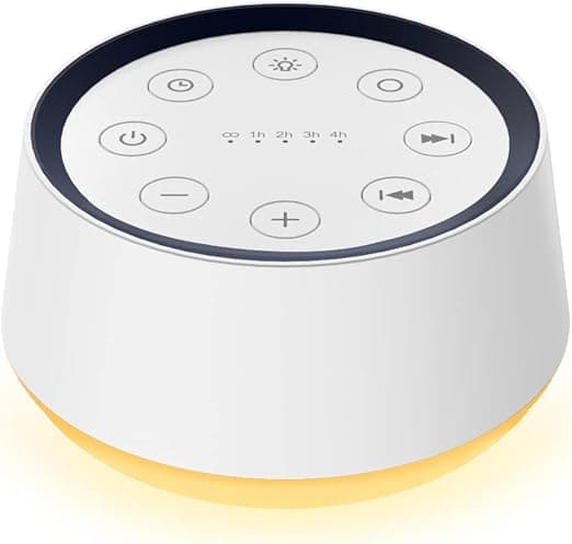 BrownNoise Sound Machine with 30 Soothing Sounds 12 Colors Night Light White Noise Machine for Adults Baby Kids Sleep Machines with Memory Function 36 Volume Levels 5 Timers for Home Office Travel