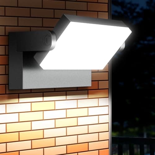 LEDMO Rotatable 60W LED Wall Pack Light 5000K 6000LM Outdoor Wall Light IP65 Waterproof Daylight Flood Lighting 360 ° Adjustable Light Head for Yard, Garage
