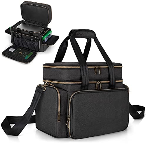 Trunab Console Travel Bag Compatible with Xbox Series X, Carrying Case with Multiple Storage Pockets for Xbox Controllers, Headset, Portable Hard Disk and More Accessories, Black (Patented Design)