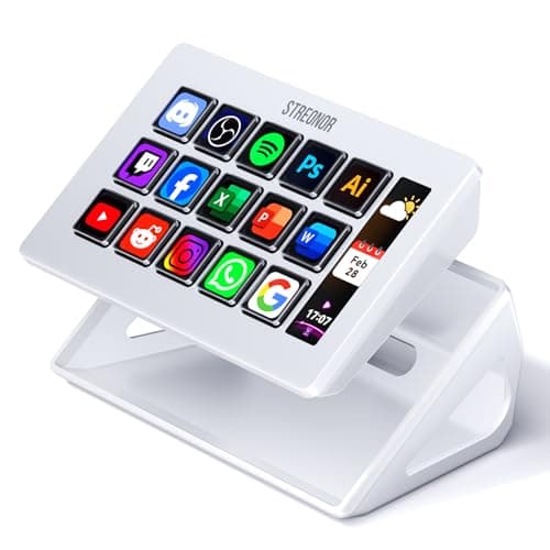 STREONOR S15 Standard Stream Controller, Macro Pad Control Deck, White