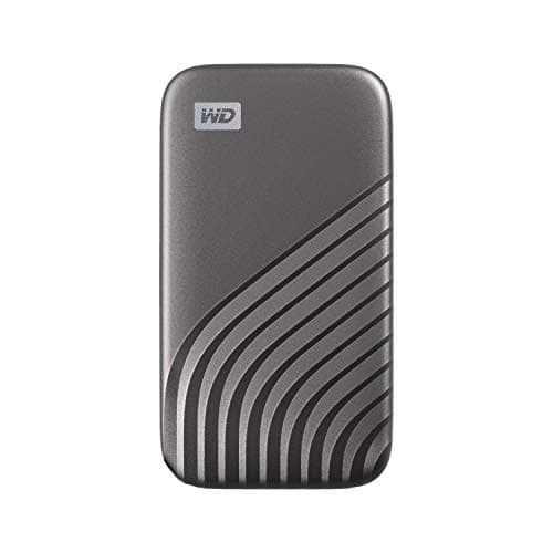 WD 1TB My Passport SSD Portable External Solid State Drive, Gray, Sturdy and Blazing Fast, Password Protection with Hardware Encryption, USB 3.2/USB-C Compatiable - WDBAGF0010BGY-WESN