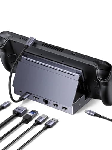 UGREEN 6-in-1 Game Consoles Docking Station, USB C Hub with HDMI 4K@120Hz, 1Gbps Ethernet, 2 USB A&1 USB C 3.0 Port, PD 100W Charging, Compatible with Steam Deck, ROG Ally and Legion Go