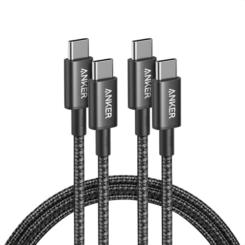 Anker USB C to USB C Cable, 100W USB C Charger Cord (6FT, 2Pack, Black)