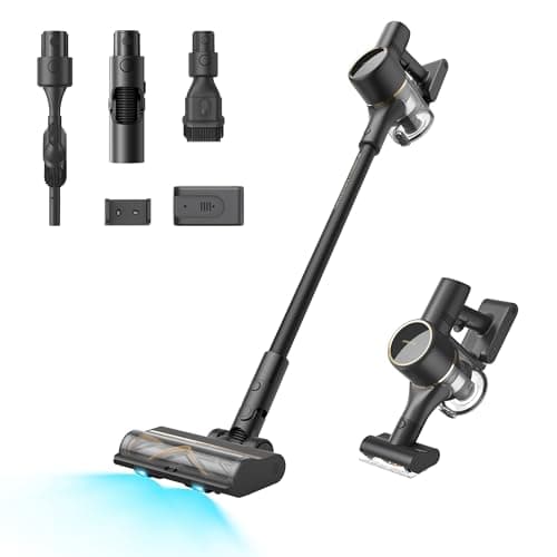 DREAME R20 Pure Cordless Stick Vacuum, 150AW Powerful Suction, Celeste LED Illumination, Anti-Tangle, Hard Floor & Carpet Cleaning, Up to 90Min Runtime, LED Screen, Lightweight, Versatile Attachments