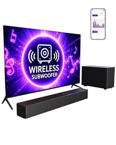 ULTIMEA 2.1ch Sound Bar with Wireless Subwoofer, VoiceMX & BassMX, App Control, 240W Peak Power Soundbar for Smart TV, Adjustable Bass, HDMI, Optical, Bluetooth 6.0, Poseidon M30 (2026 Model)
