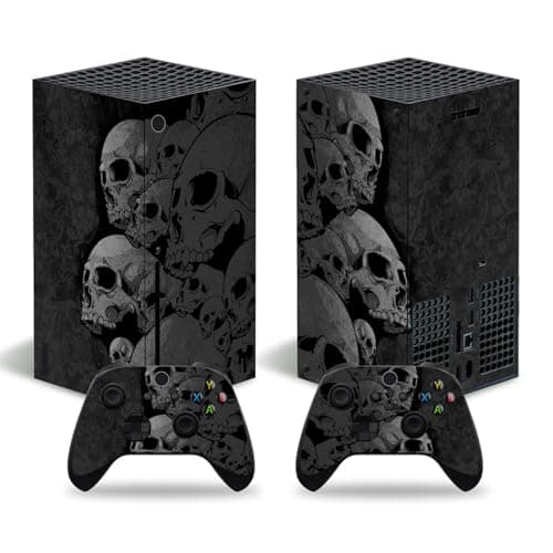 Skin Sticker Compatible with Xbox Series X Console, Protective Vinyl Decal Wrap Cover for Controller (Black)