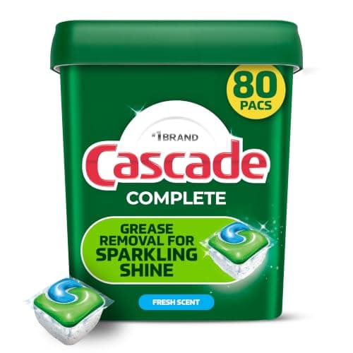 Cascade Complete Dishwasher Detergent Pods, Dish Detergent Soap, Fresh Scent, 80 Count