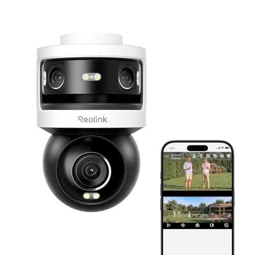 REOLINK Triple-Lens PoE Security Camera Outdoor, 10MP 180° Panoramic & 4K PT with Auto Tracking, AI Video Search, Perimeter Protection, Color & IR Night Vision, 24/7 Recording, OMVI 3i PoE