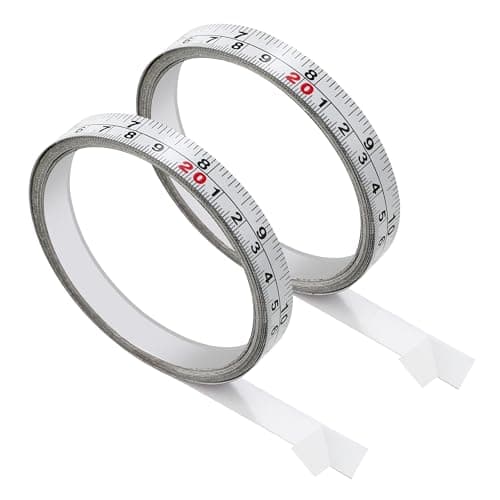 Jwodo 2-Pack Steel Self-Adhesive Measuring Tape, 300cm/118Inch