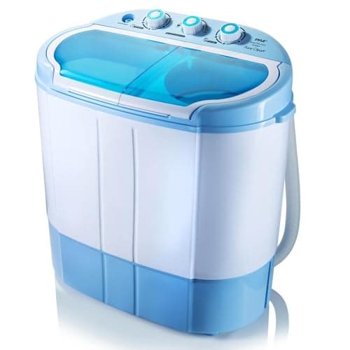 Pure Clean Portable Washing Machine, 2-in-1 Washer & Spin Dryer Twin Tub, Compact Top Load Laundry Machine for RV, Dorm & Apartment, Timer Control, 7.7 lb Capacity, No Plumbing Required