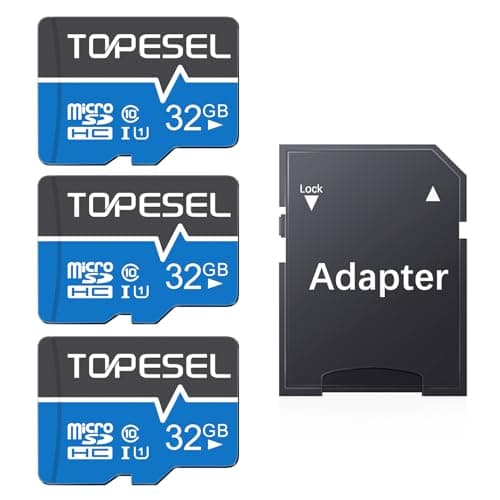 TOPESEL 32GB Micro SD Card, 3Pack Mini TF Card Micro SD Card SDHC UHS-I 32GB Memory Card, Ultra High Speed TF Card, C10, U1, 32 GB(3 Pack)